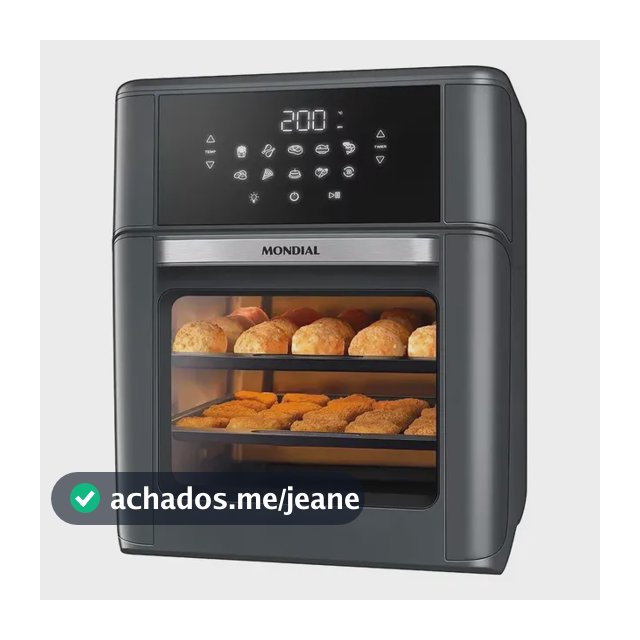 Fritadeira Air Fryer Oven Mondial Afon-12l-fg 12l Digital 20 Cinza