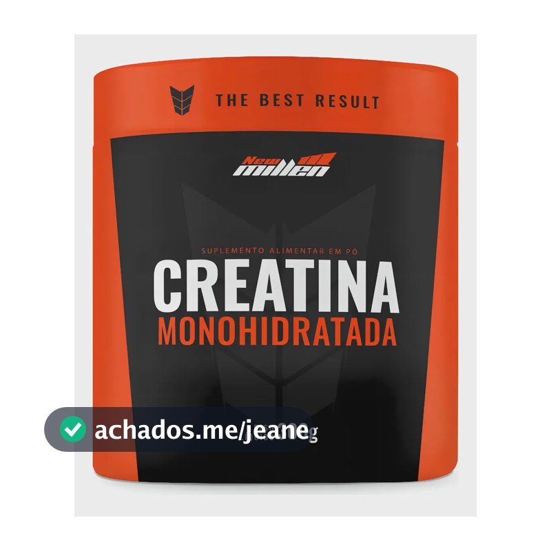 New Millen Creatina Monohidratada Pote 300gr Sabor Sem sabor