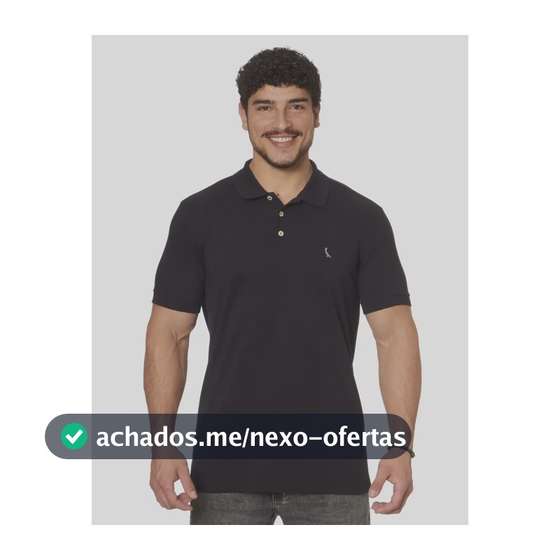 Camisa Reserva Masculino Polo Regular Essence Preto Liso Gg