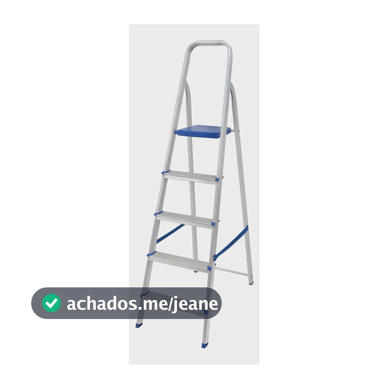 Escada C/ 5 DEGRAUS DE ALUMINIO 100% Tesoura Resistente Mor