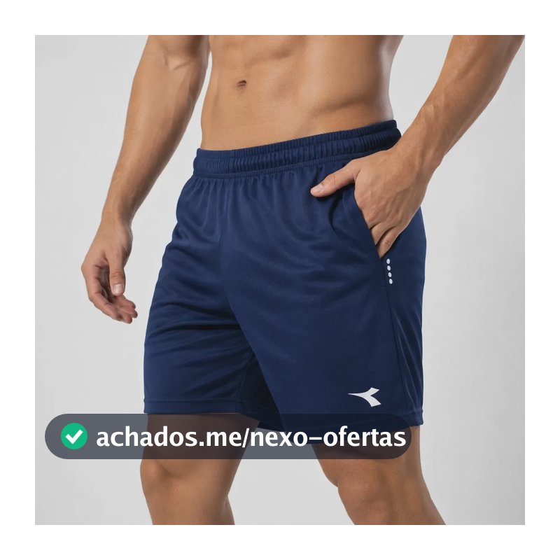 Shorts Masculino Diadora Icon Esportivo Corrida Academia Azul-marinho Diadora Xgg
