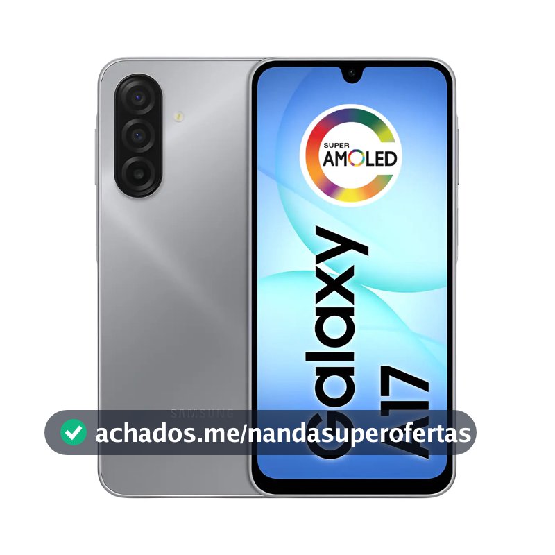 Celular Samsung Galaxy A17 Com Ia, 256gb, 8gb Ram, Câm De 50mp, Tela De 6.7 , Nfc, Ip54 - Cinza