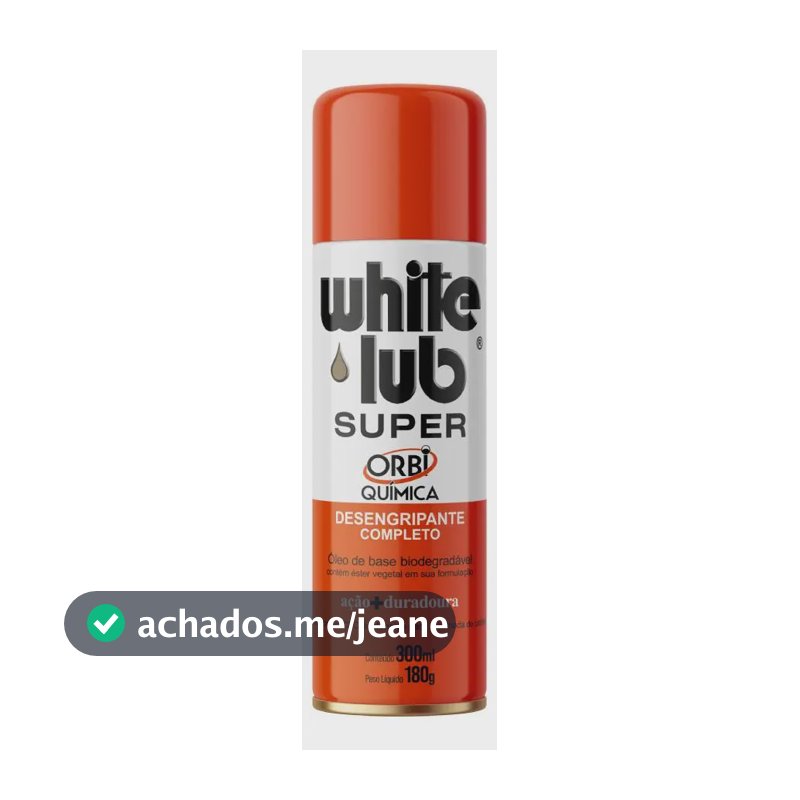 Spray Desengripante Orbi White Lub 300ml Proteção