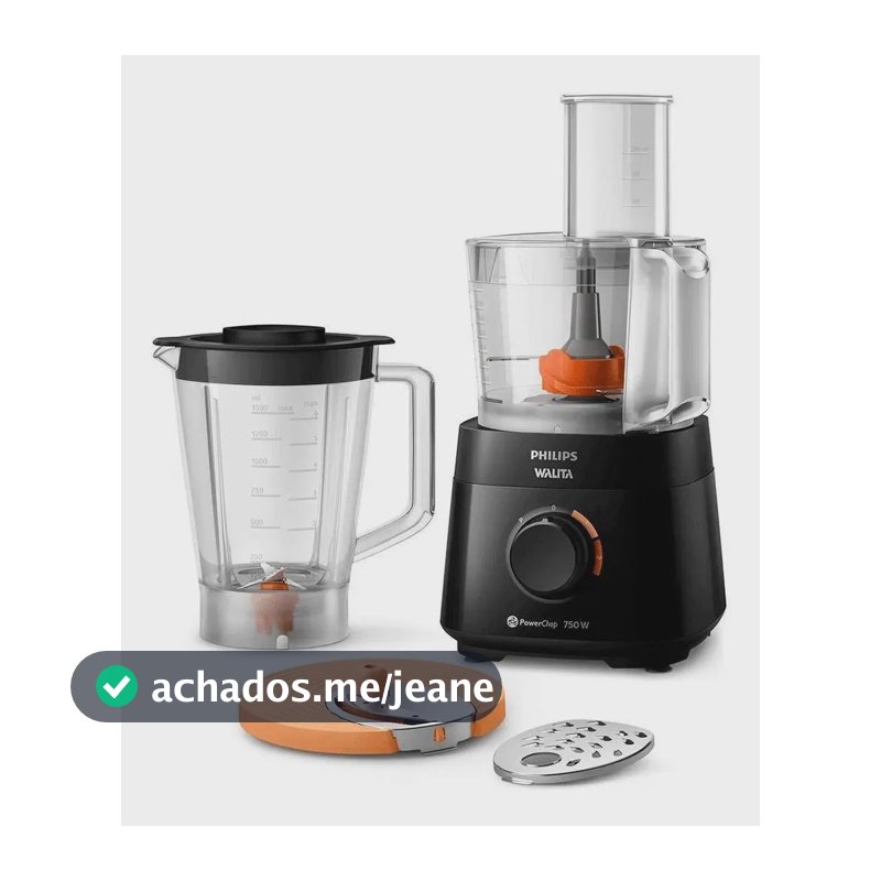 Processador Philips Walita powerchop ri7301 750w capacidade 1,5 litros preto