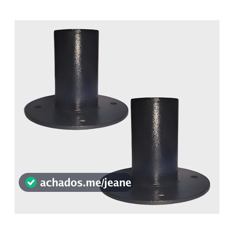 Kit 2 Suportes De Metal Preto Para Caixas De Som Profissionais 80Kg