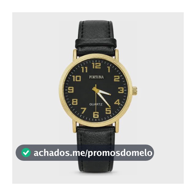 Relógio De Pulso Masculino Minimalista Old Money Fortuna Preto Cx Dourada E Preto