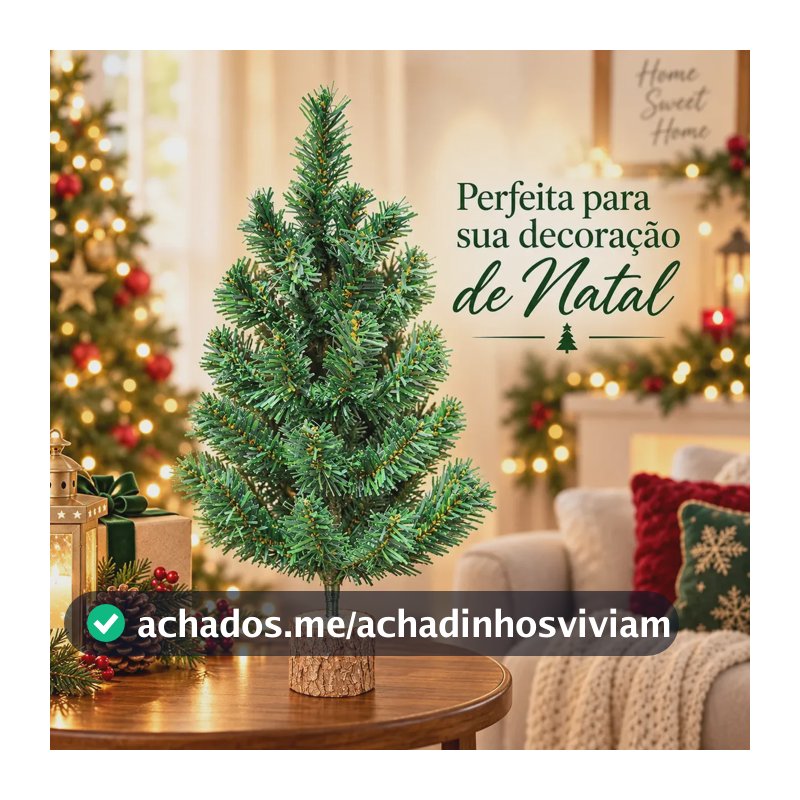 Arvore De Natal De Mesa Premium Luxo Tradicional Verde Pinheiro Canadense Cheio Enfeite Natalino Decoração De Escritório Apartamento 45cm - Petite Flô