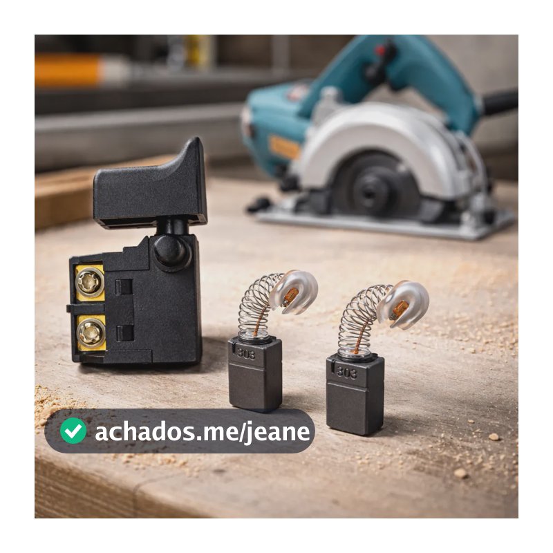 Gatilho Interruptor + Carvão P/ Serra Mármore Makita 4100-nh