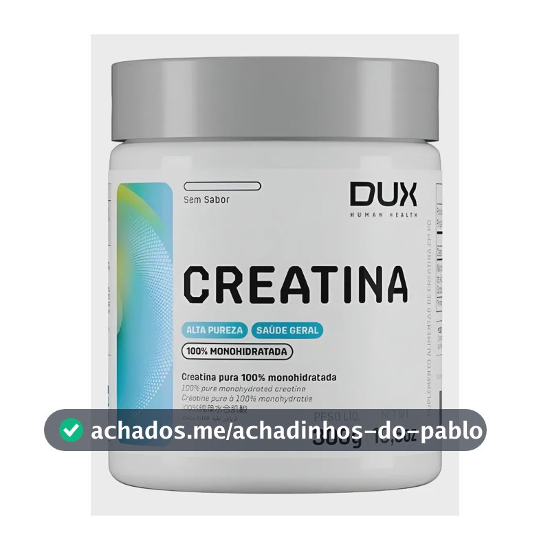 Creatina Dux Nutrition 300g Monohidratada 100% Pura Sem Sabor