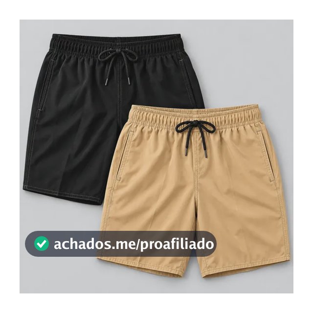 Kit 2 Shorts Tactel Elastano Masculino Crossfit Corrida Leve