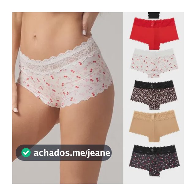 6 Pares De Calcinhas Femininas Sexy Com Estampa Animal O. 6 Pieces Xl