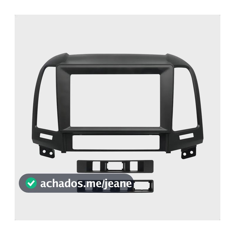 Moldura 9 Polegadas Hyundai Santa Fé 2005-2013 Preto Fosco Aikon