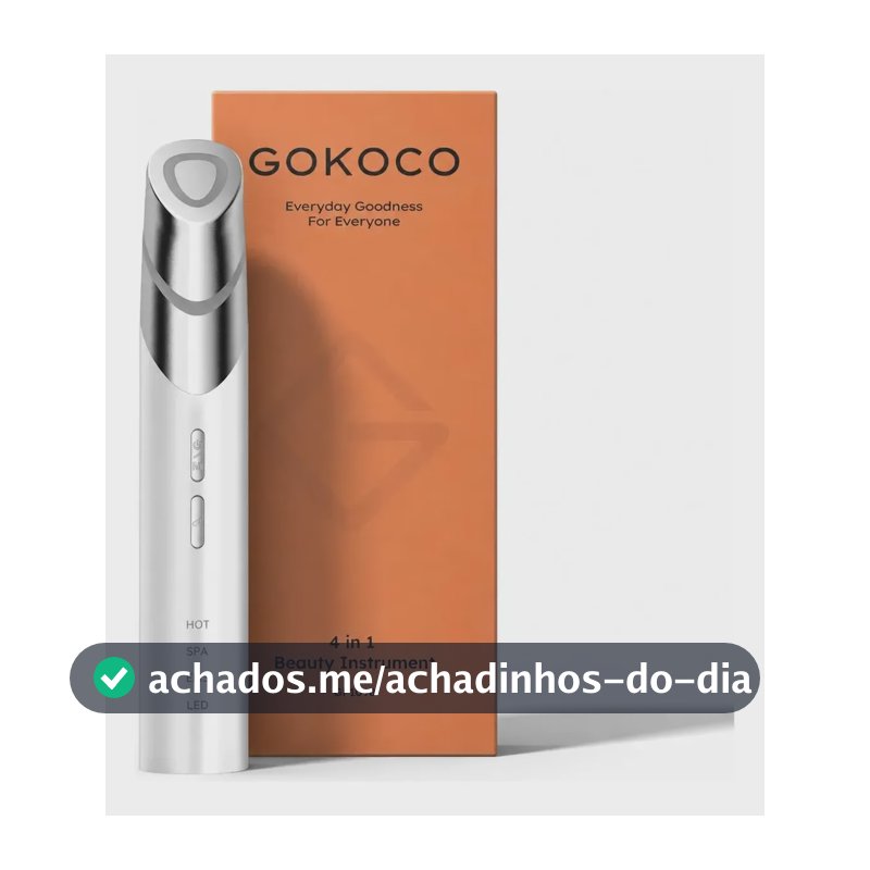 Massageador Para Área Dos Olhos Gokoco Ems Led 4 Em 1 127/220v Branco