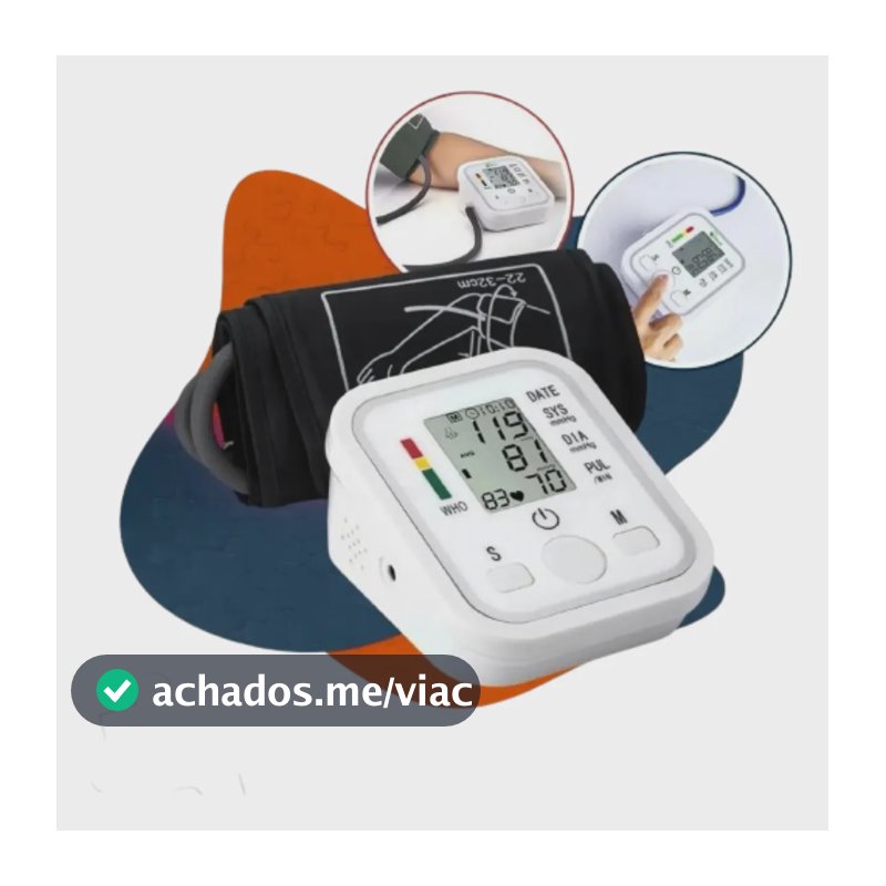 Aparelho Medidor De Pressão Digital Automático Profissional Branco - Pressão Arterial Braço Bracadeira Pulso Manguito - Aparelho Medir Pressao Aferidor Ajustável P/ Adultos Ou Crianças