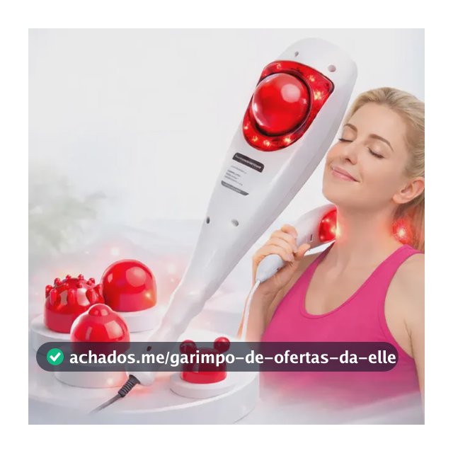 Massageador Manual Infravermelho Vibratório Percussão 127v