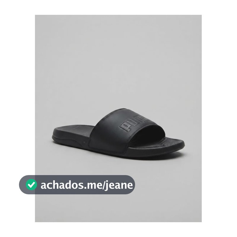 Chinelo Puma Slide Popcat 2.0 Masculino Preto 40 Br