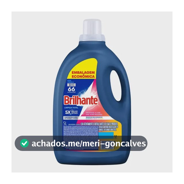 Lava Roupas Líquido Brilhante Limpeza Total 5 L Tira Manchas