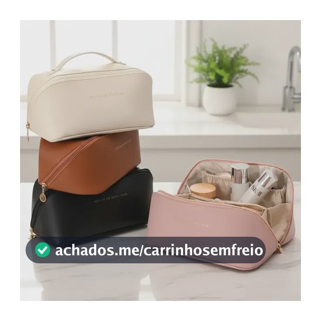 Bolsa Necessaire Organizador Porta Maquiagem Higiene Meiling Rosa Luxo Lady Lisa