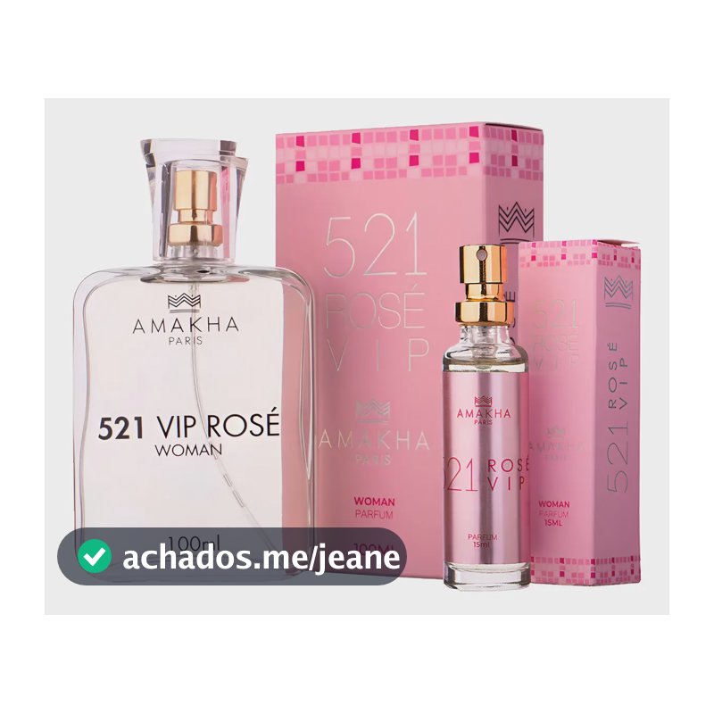 Kit Perfumada  521 Vip Rosé Feminino 15ml + 100ml