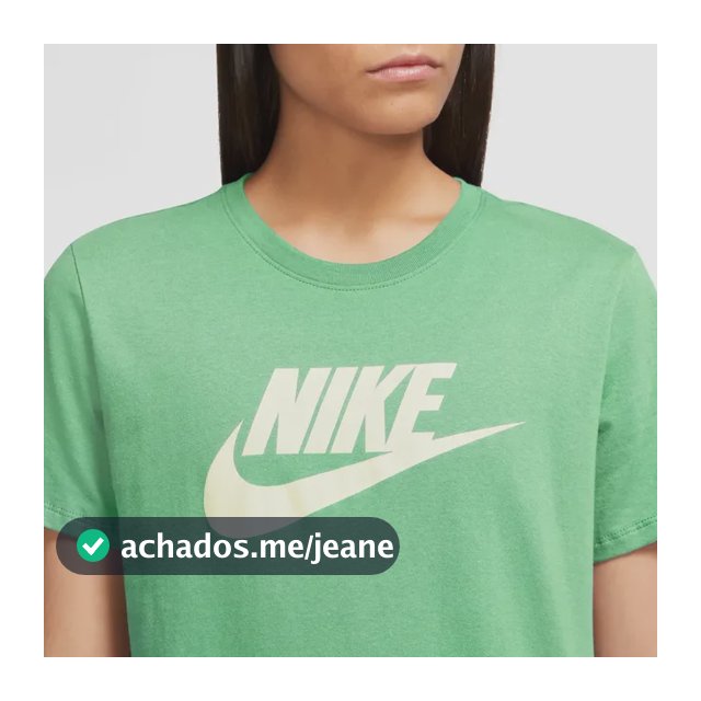 Camiseta Nike Sportswear Essentials Feminina Verde/branco P