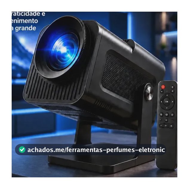Projetor HY320 Mini Portátil Hardline Smart TV Android WiFi 6 390 ANSI Lumens Full HD Suporte K HMI Bluetooth 85-200 Polegadas Alto Falante Com Controle Remoto Bivolt