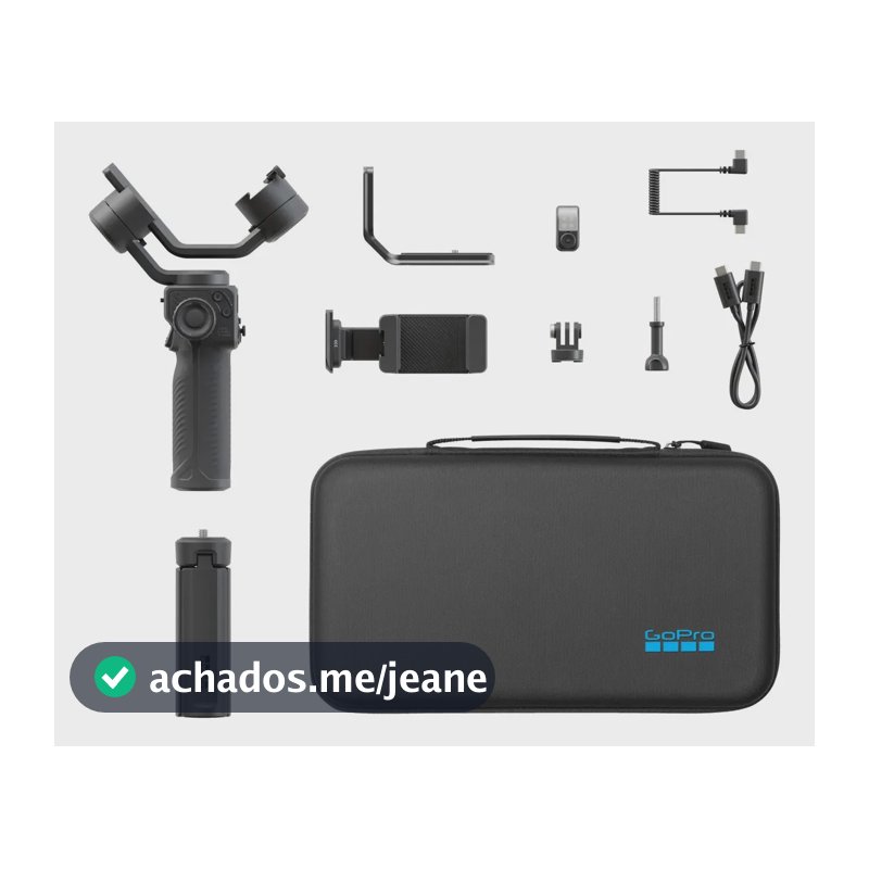 Estabilizador Gimbal GoPro Fluid Pro Ai para Smartphones, Câmeras, LED e Case inclusa