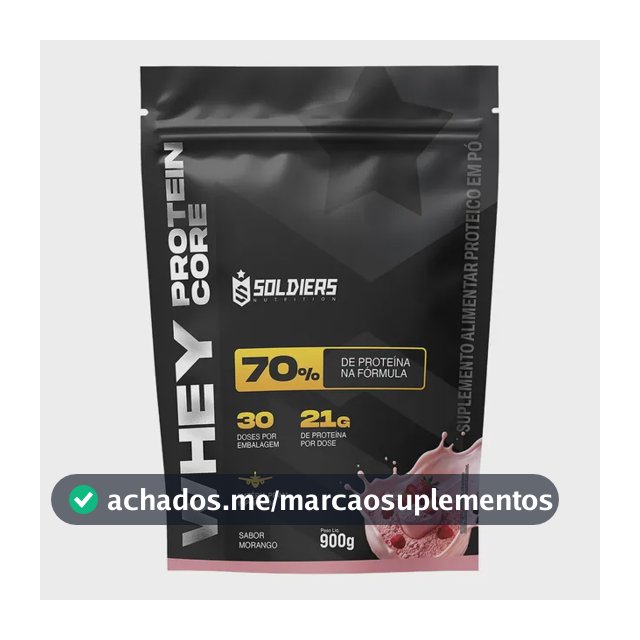 Whey protein Soldiers Nutrition em pó sabor Morango x 900g