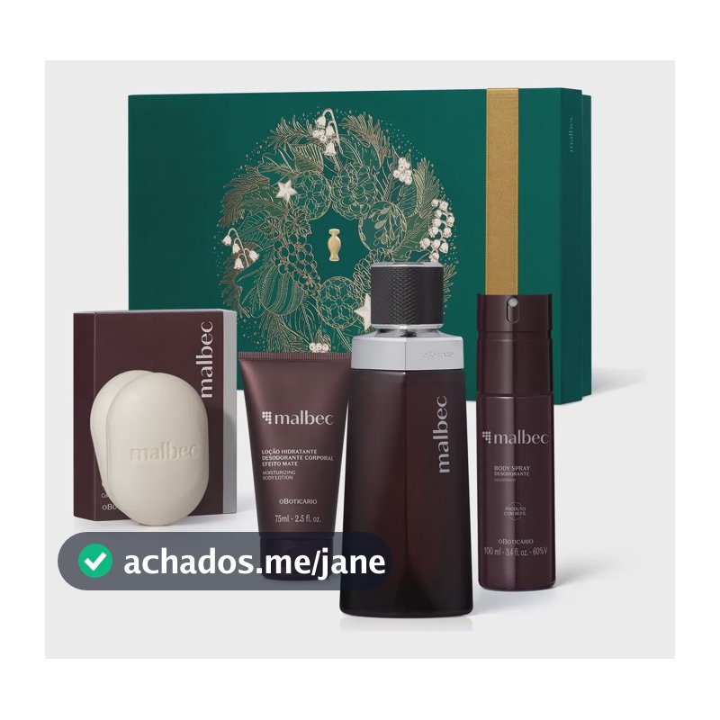 O Boticário Malbec Kit Presente (4 Itens)