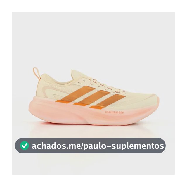 Tênis adidas Supernova Glide Claro Leve Respirável Macio Laranja 38 Br