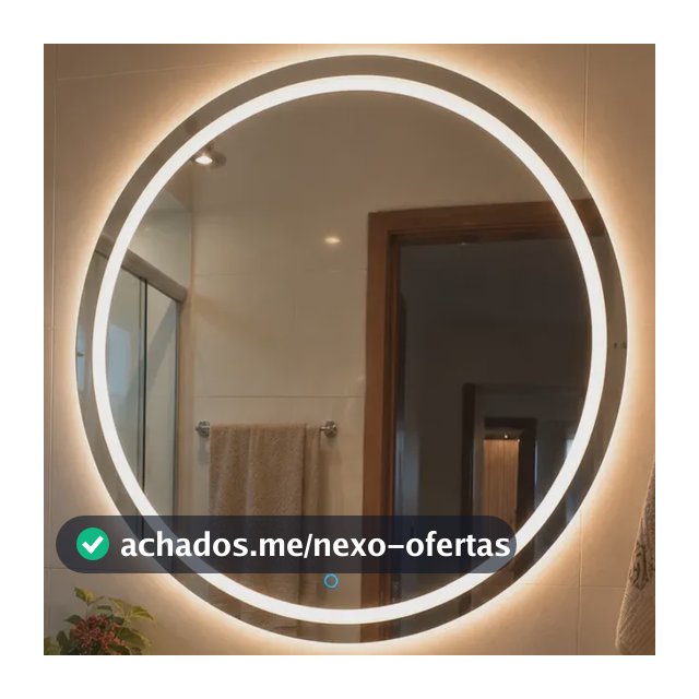 Espelho Grande Touch Led 3 Cores Jateado Fino 50 Cm Banheiro