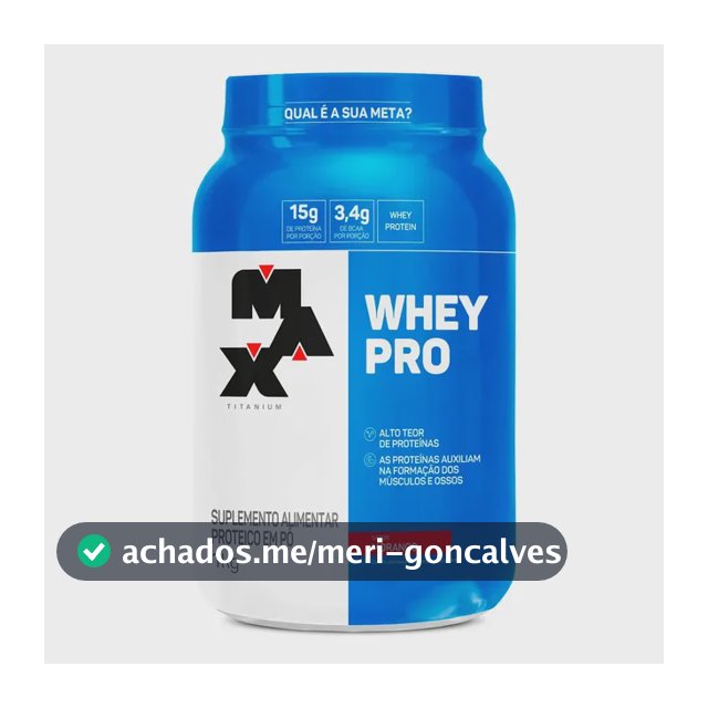 Proteína Max Titanium Whey Pro Concetrado em pó sabor Morango x 1kg