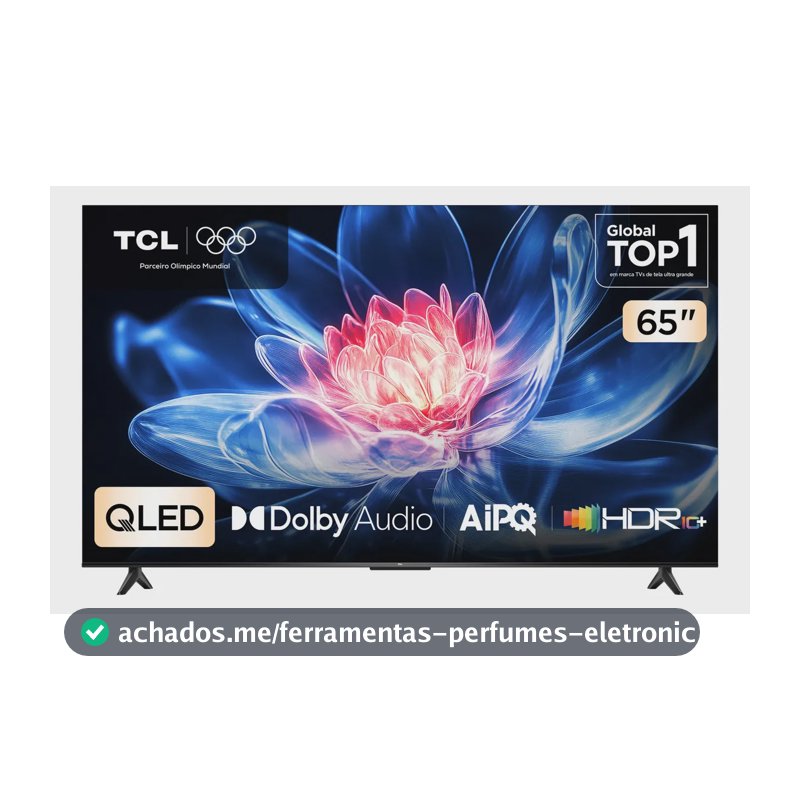 Smart Tv Tcl 65 Polegadas Qled 4k T6c Wifi Bluetooth Google Tv Tela Hva E Hdr10+ 65t6c