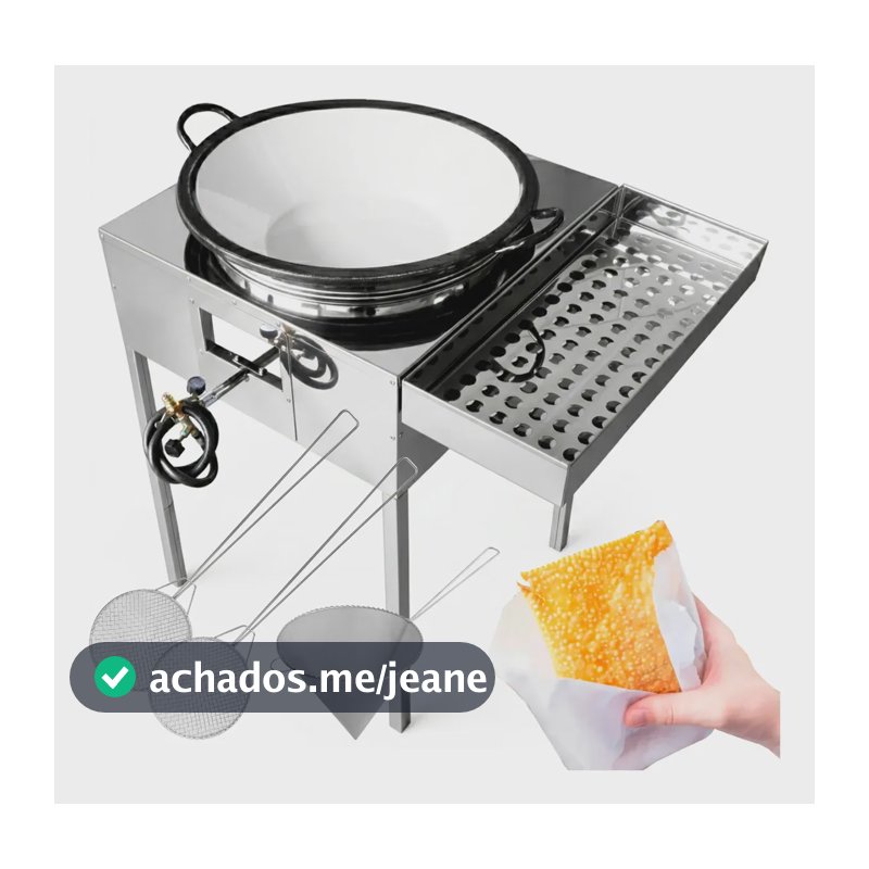 Fogão Pasteleiro Aço Inox Com Tacho 10 Litros Esmaltado