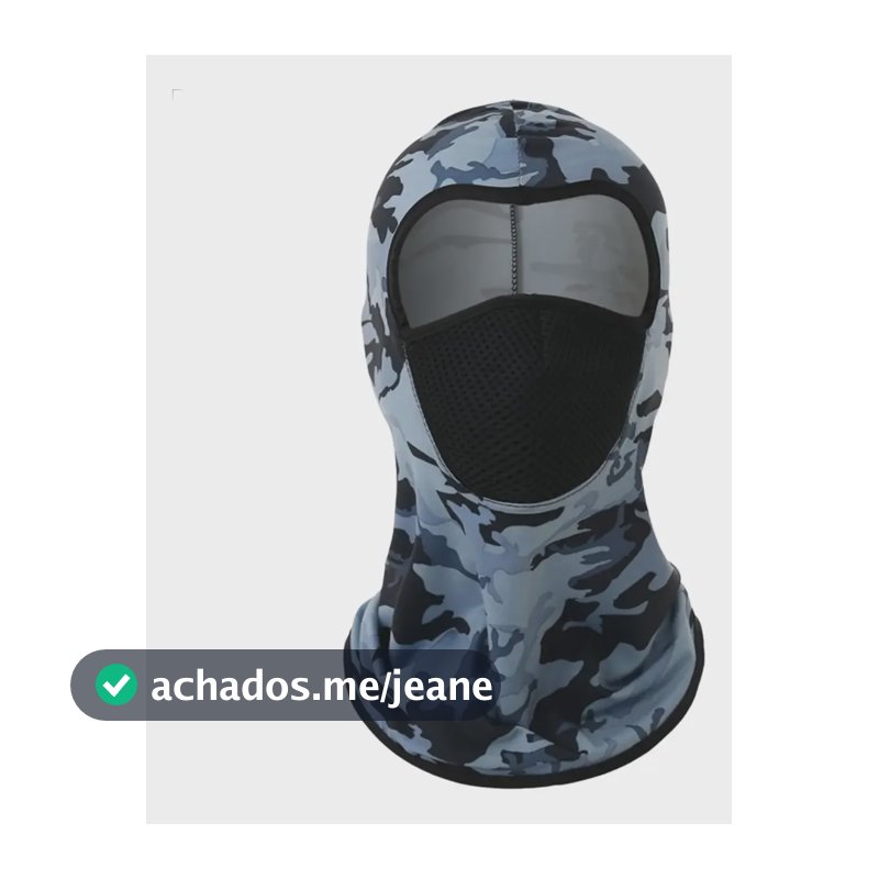 Máscara Balaclava Pesca Bandana Proteção Uv Capuz Azul Ninja Azul Mesclado Único