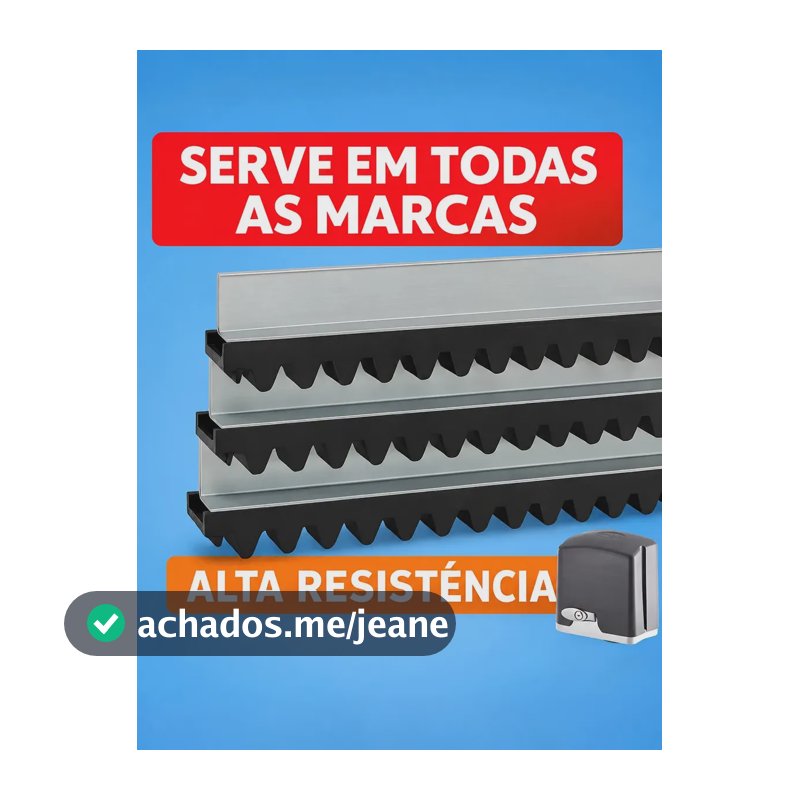 kit 4mts Cremalheira Para Portão Eletrônico Barra Dentada Rack Instalação rápida Compatibilidade Universal Motor Denteira Para Portão Resistente ao Tempo Fácil Manutenção Correr Deslizante