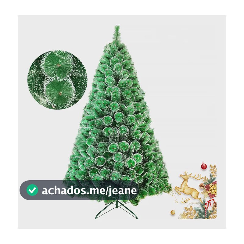Árvore Pinheiro De Natal Luxo Verde Cheia Nevada 150cm 150 Cm