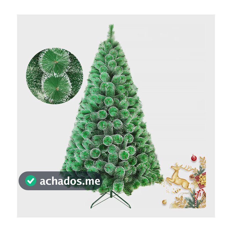 Árvore Pinheiro De Natal Luxo Verde Cheia Nevada 150cm 150 Cm