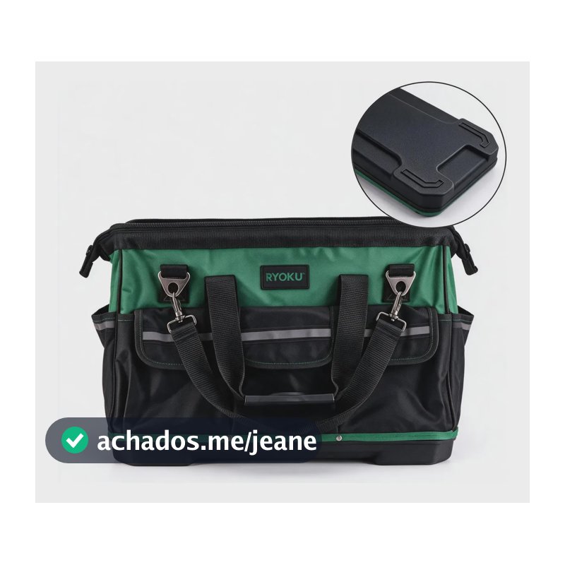 Bolsa Para Ferramentas Lona Resistente Impermeável Ryoku 18 Polegadas Com Base Plastica