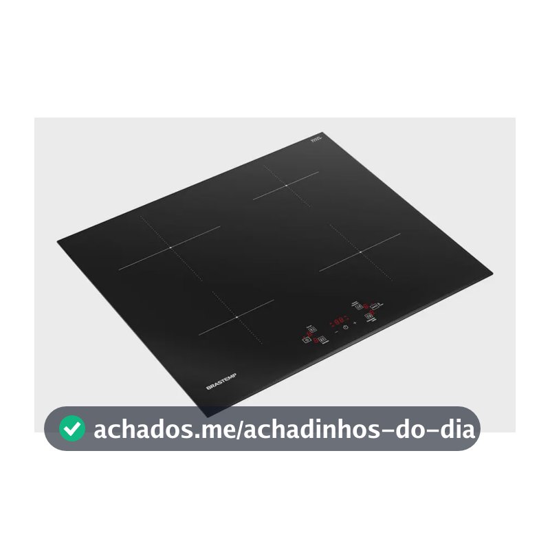 Cooktop 4 Bocas Indução Brastemp Bdj60be Powerbooster Cor Preto