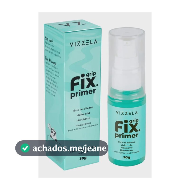 Vizzela Primer Grip Fix 30g - Livre De Silicone Fitoextratos Tom Do Primer Grip Fix Primer