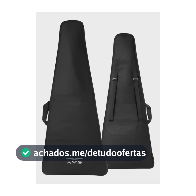 Capa De Contra Baixo Acolchoada Modelo Luxo Case Bag Avs Preto