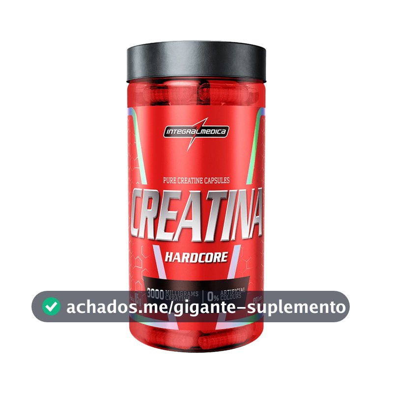 Creatina Integralmédica Hardcore em cápsula Sem sabor x 105g de 120 un