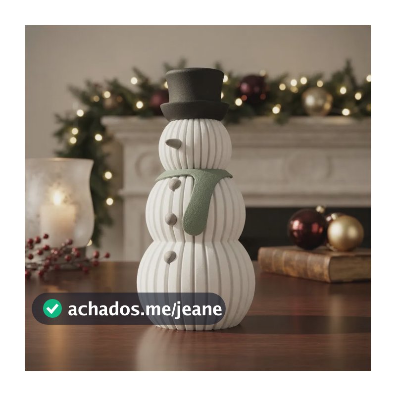Boneco De Neve Decorativo Moderno Para Mesa Branco 0