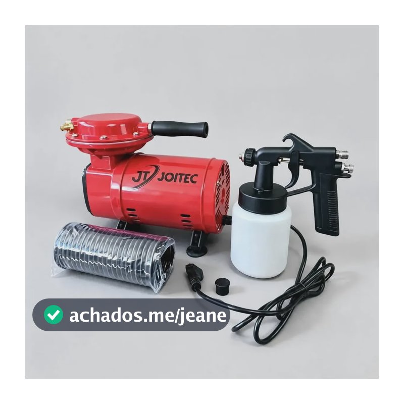 Compressor De Ar Direto 2,3 Pés Pistola E Mangueira Bivolt Vermelho 127/220v