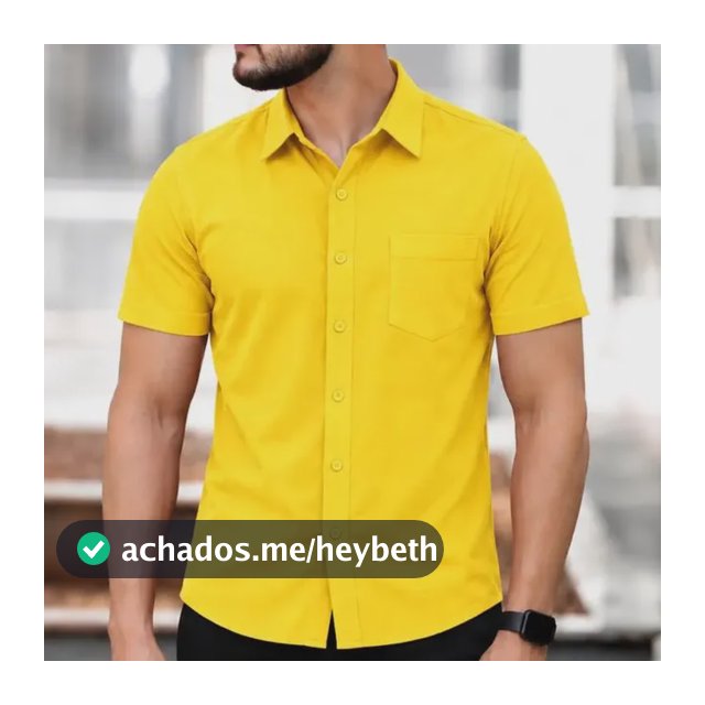 Camisa Social Manga Curta Luands Com Bolso 100% Microfibra