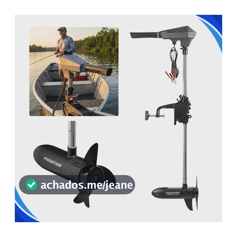 Motor Elétrico Marine Sports Phantom 44lb Não Digital Água Doce