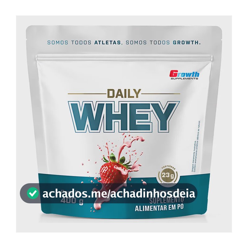 Daily Whey Protein 400g Growth Supplements Morango