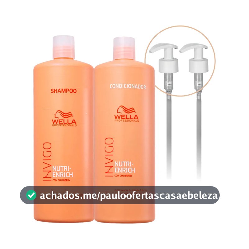 Kit Wella Invigo Nutri Enrich Shampoo e Condicionador 2 L