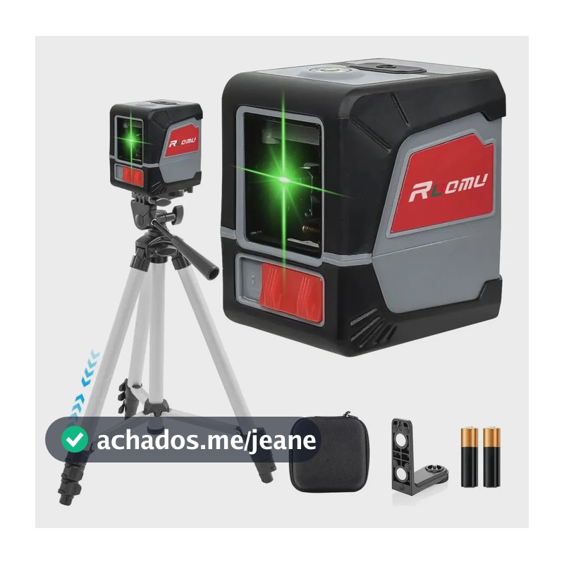 Nivel Laser 2 Linhas Verde Profissional Com Tripé Autonivelante 20m