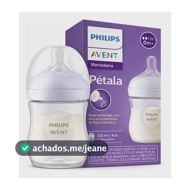 Mamadeira Anti-cólica Pétala Avent 3.0 125ml 0m+ Philips Avent + Livro Transparente
